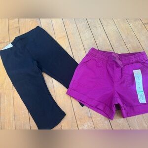 Kids Black and Purple Bottoms Set